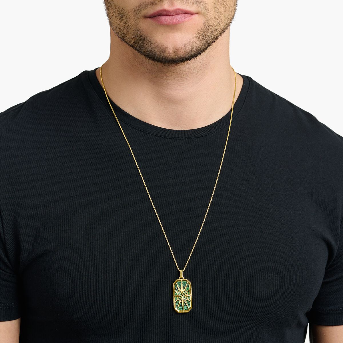 Pendant compass star green
