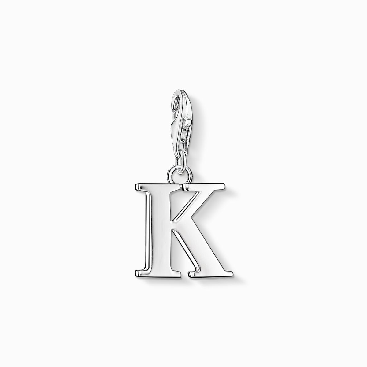 Charm pendant letter k
