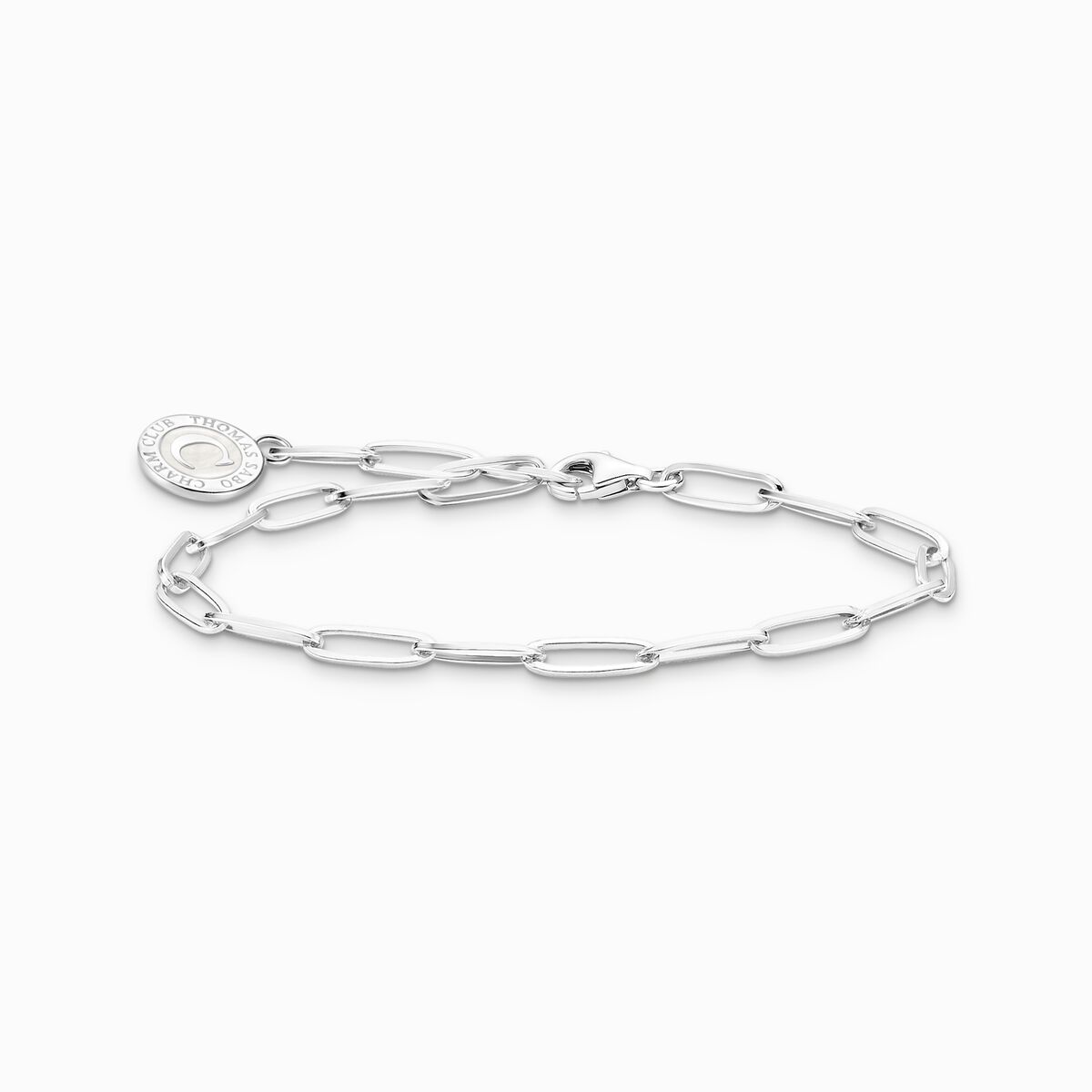 Charm bracelet with white Coin silver