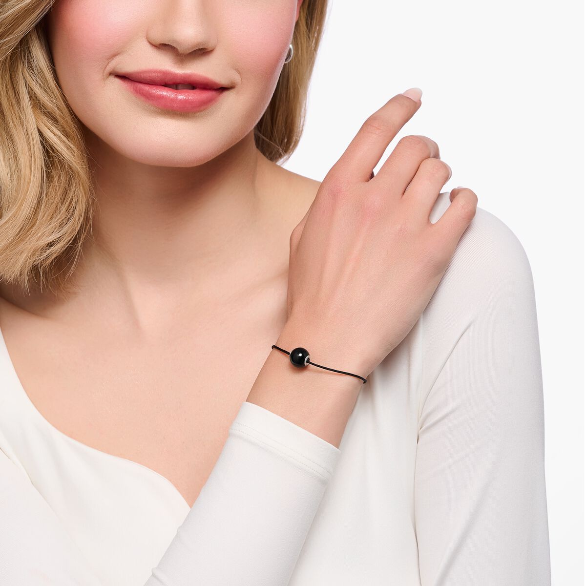 Bracelet Karma Secret with black obsidian Bead polished