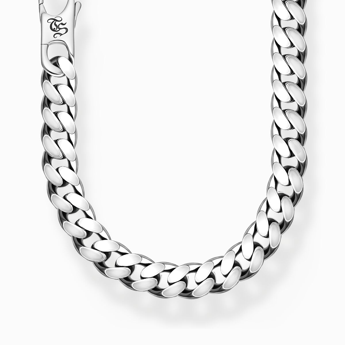 Silver armoured chain 55 cm