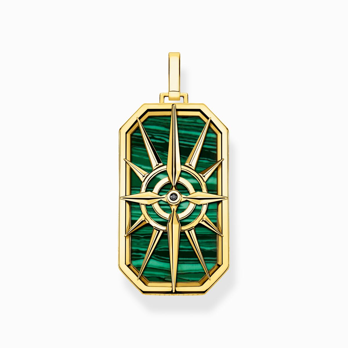 Pendant compass star green