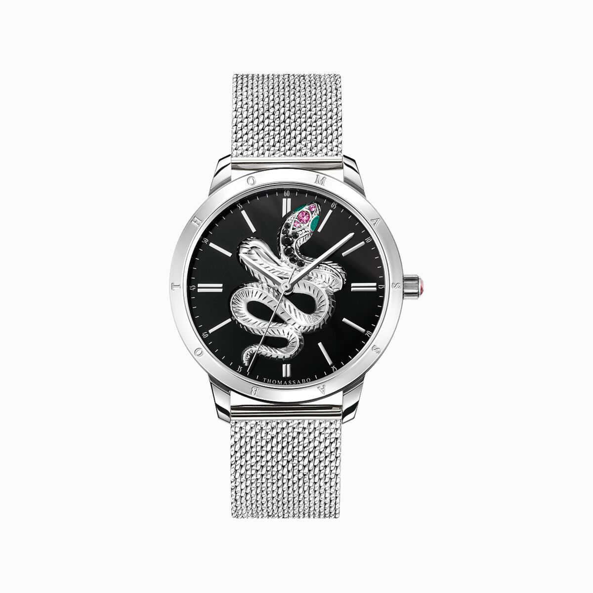 Women’s watch snake in 3D optics silver-coloured