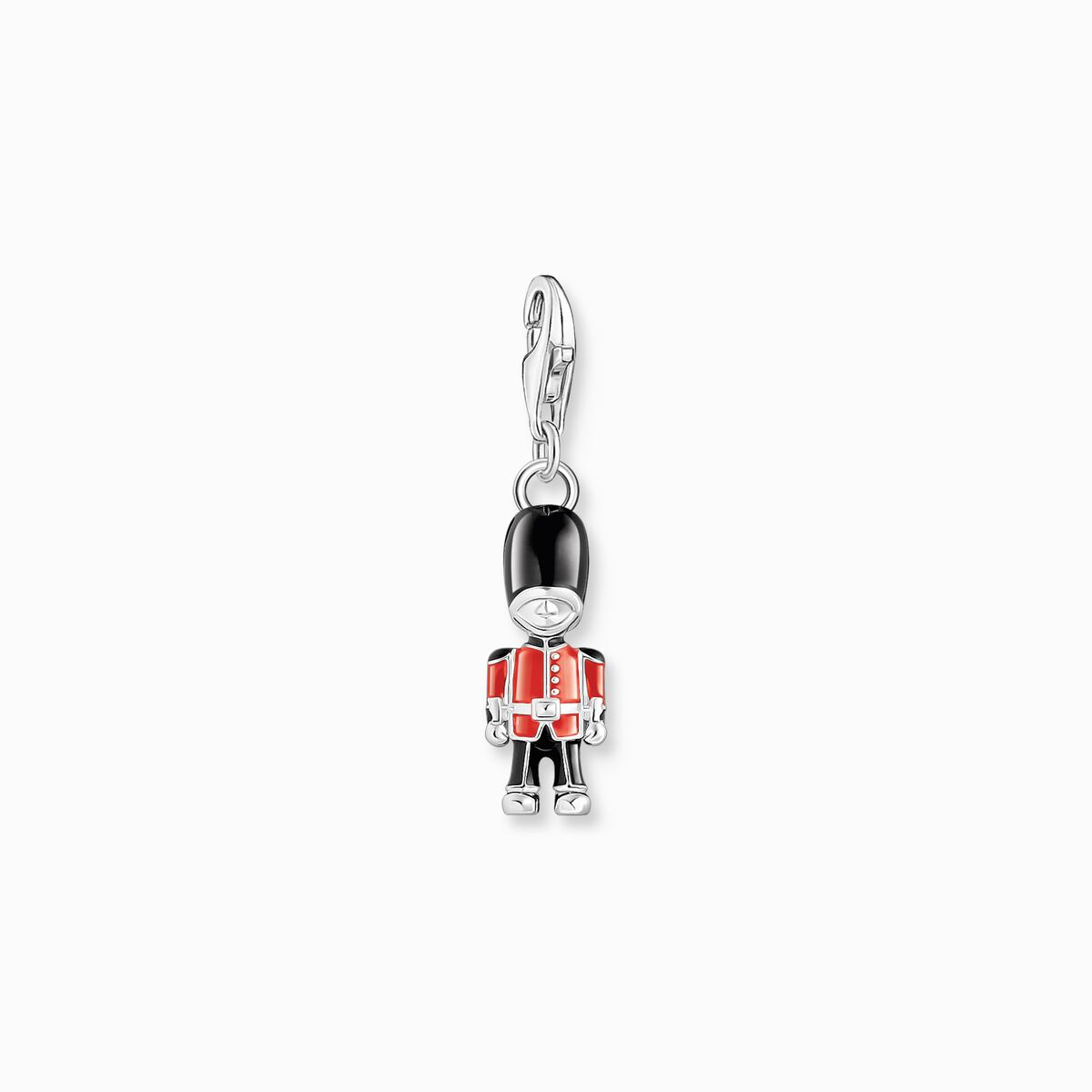 Silver charm pendant LONDON royal guard with cold enamel