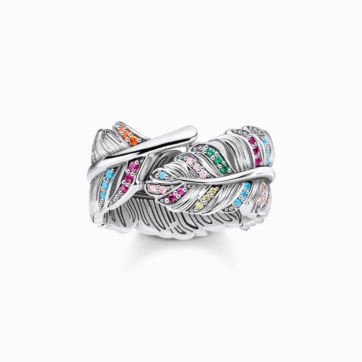 Ring feather silver