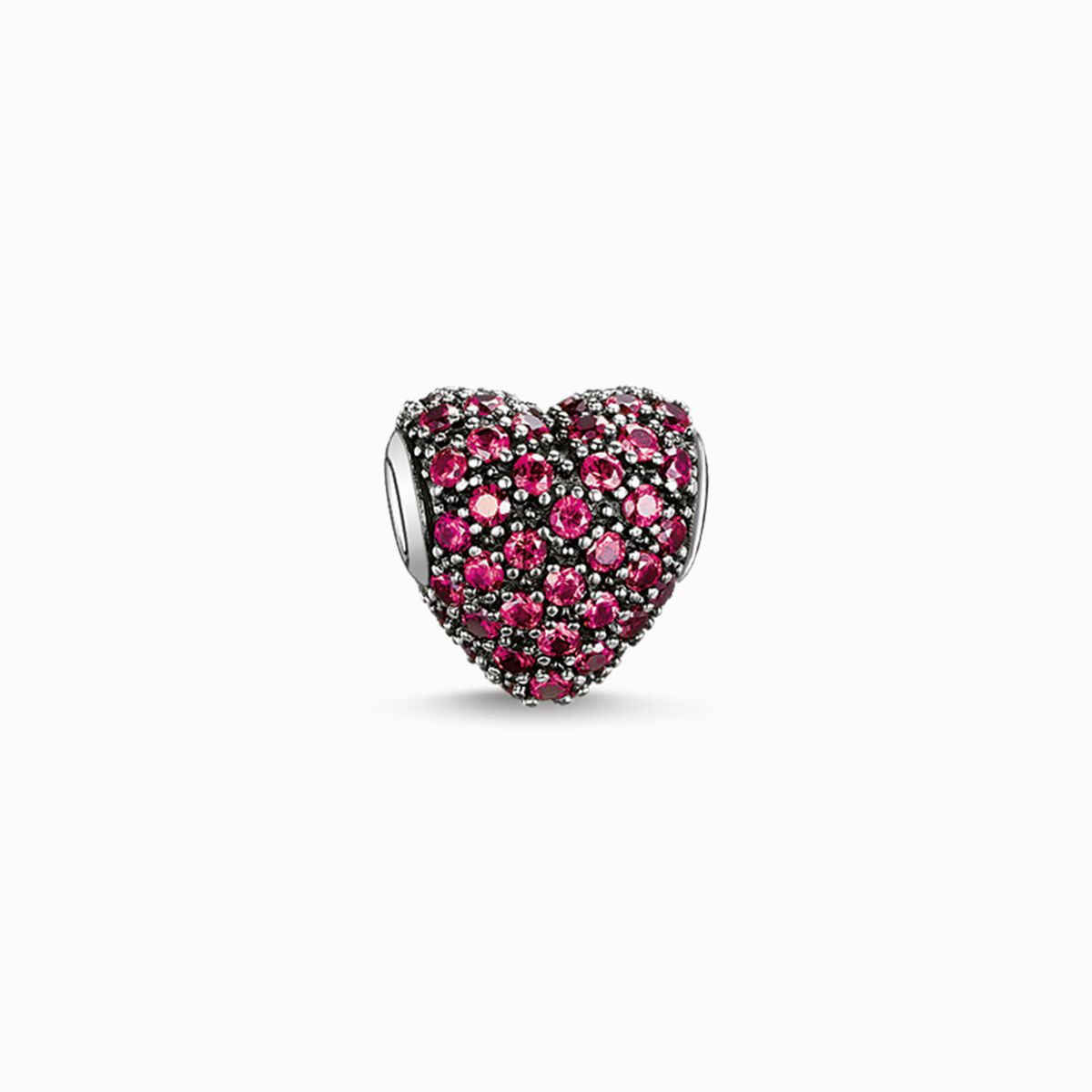 Bead red pavé heart