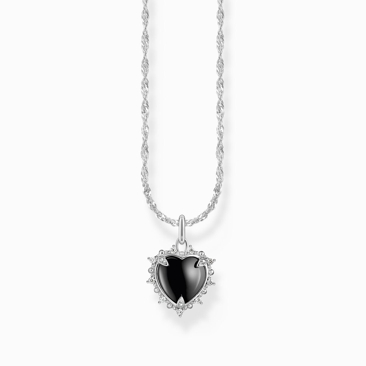 Silver necklace with pendant Heart Romance