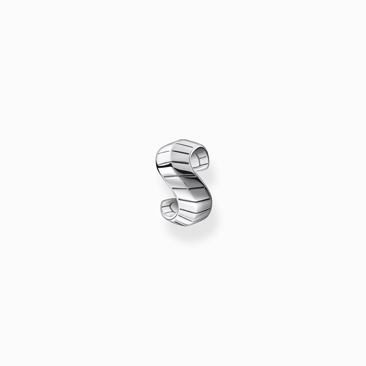 Single ear cuff snakeskin silver