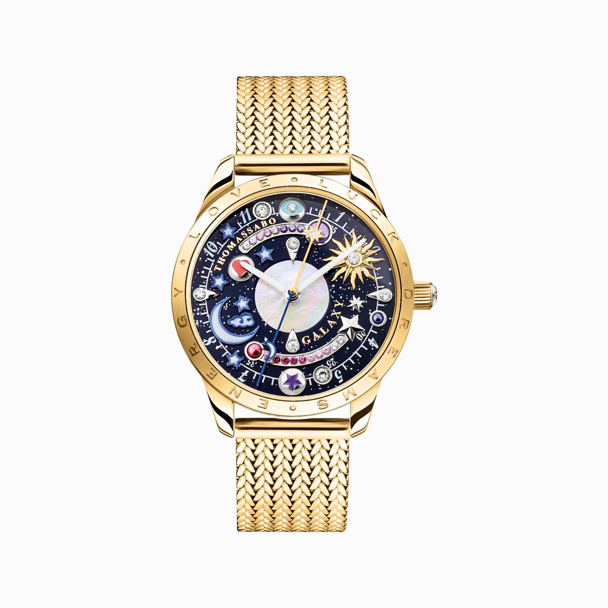 Watch Cosmic Amulet with dial in dark blue yellow gold-coloured