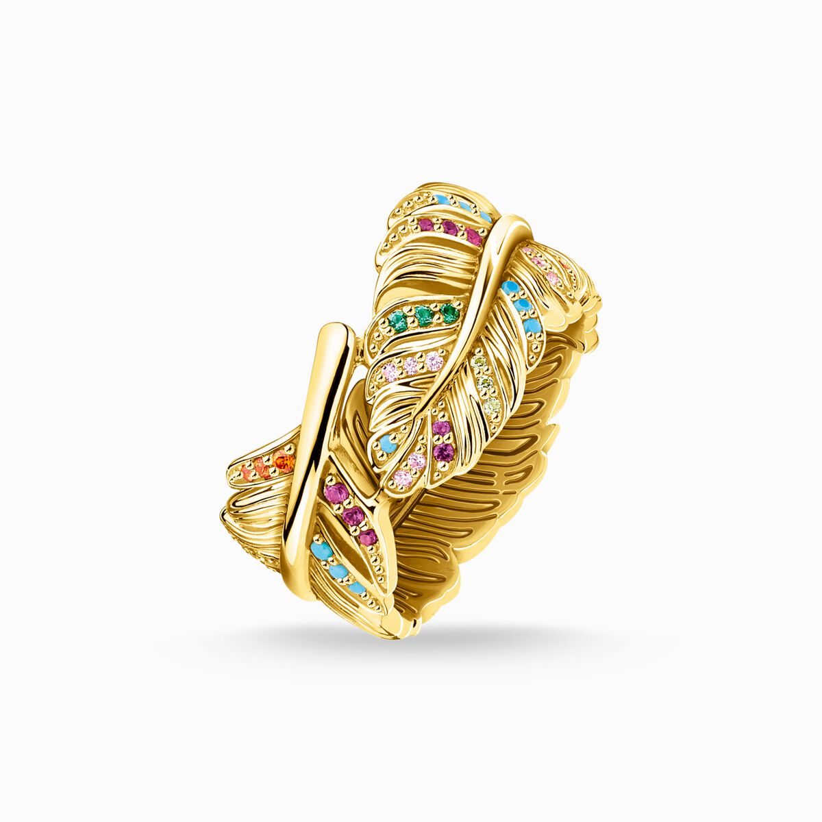 Ring feather gold
