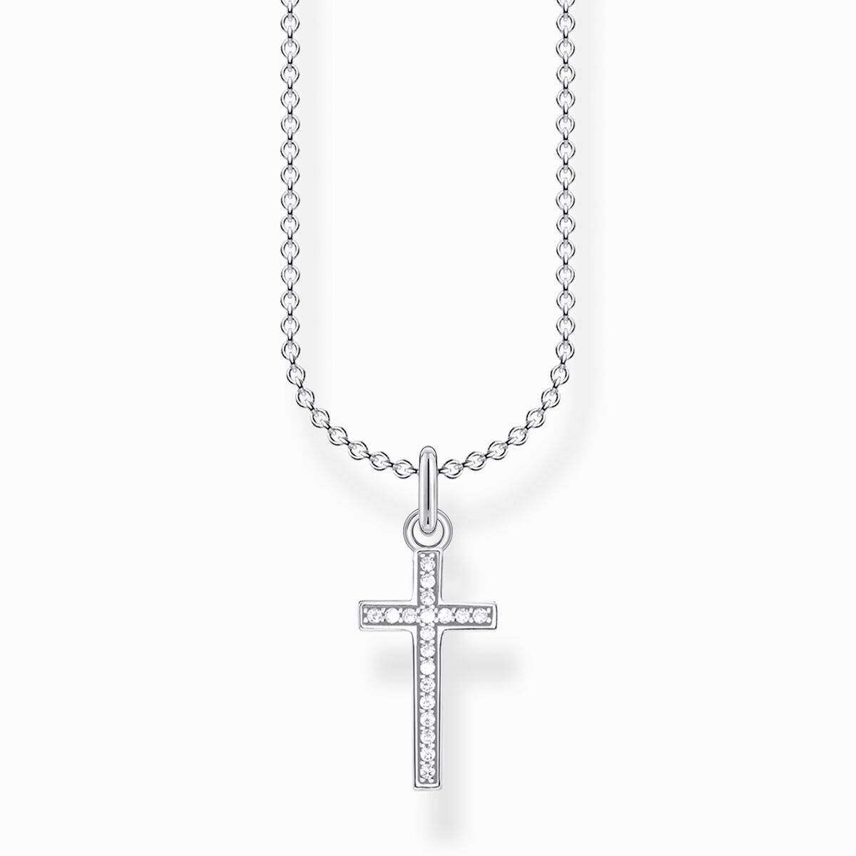 Necklace cross pavé