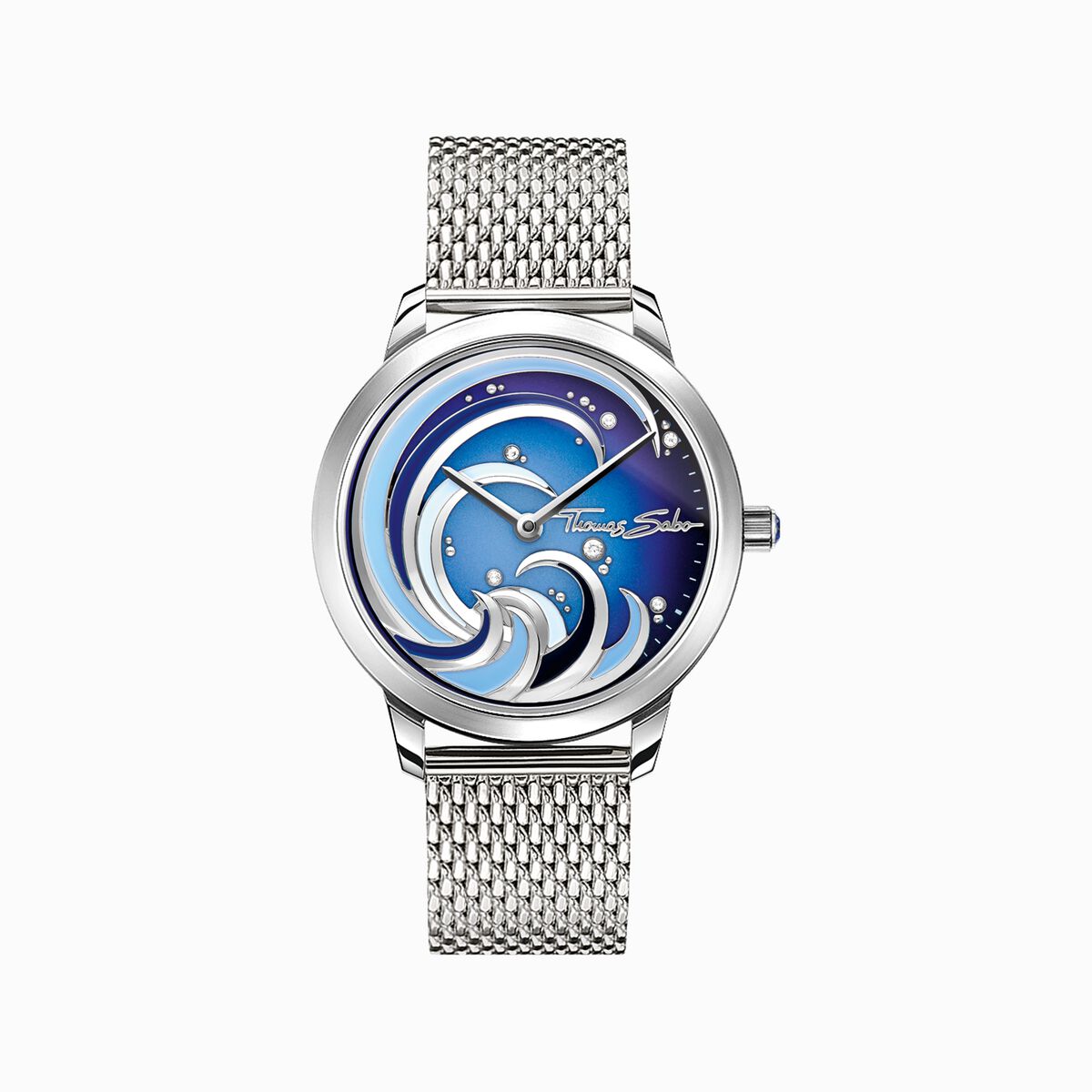 Women’s watch Ocean Vibes with white stones two-tone