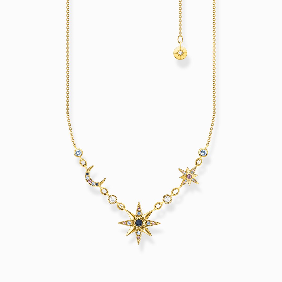 Necklace Royalty star & Moon gold