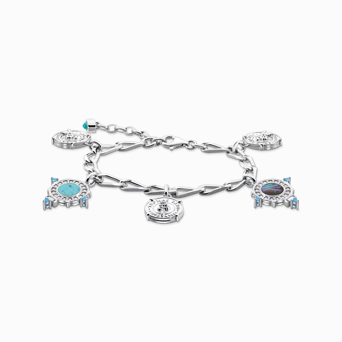 Bracelet with disc silver