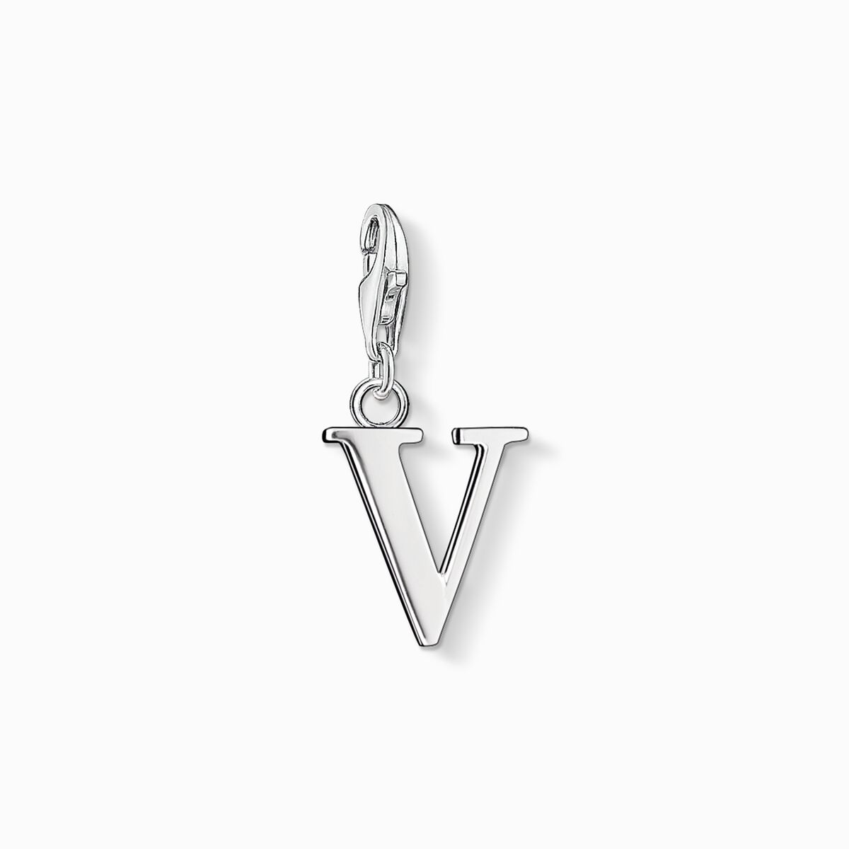 Charm pendant letter v