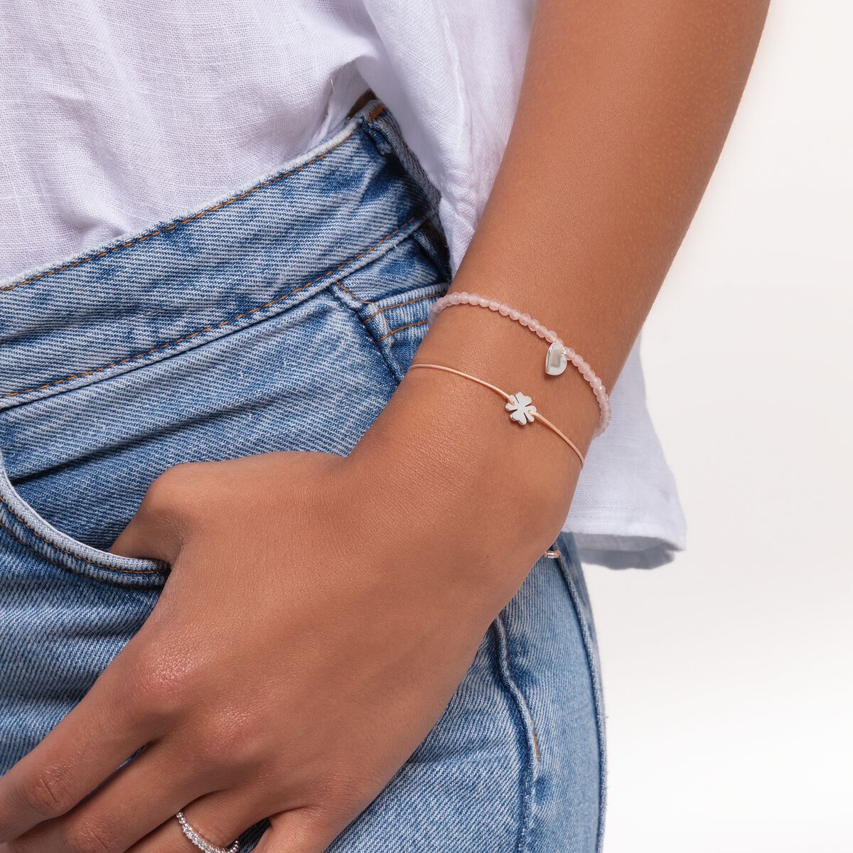 Bracelet cloverleaf silver