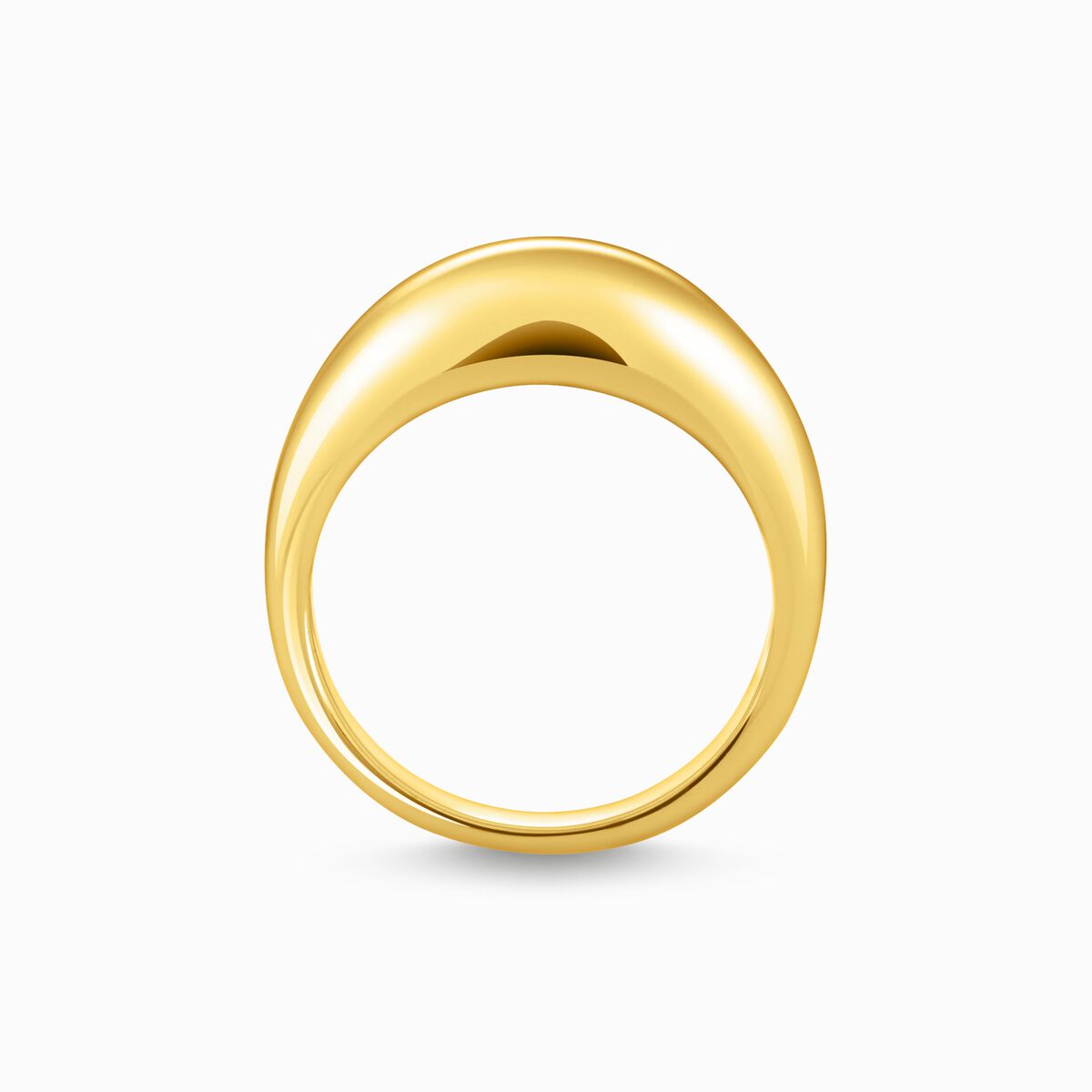 Gold-plated ring in timeless design
