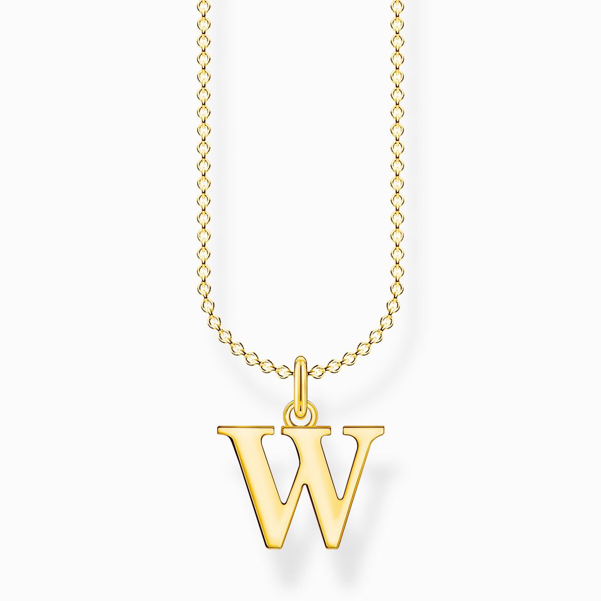 Necklace letter w gold