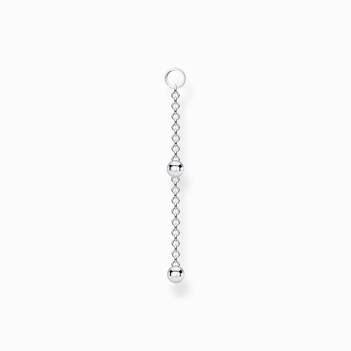 Single ear pendant dots silver