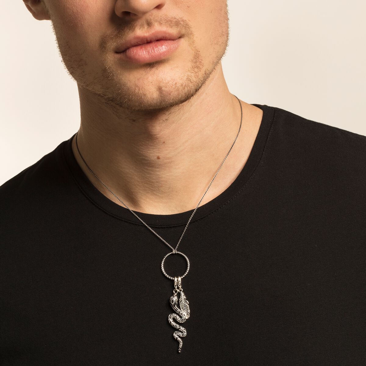 Charm pendant feather