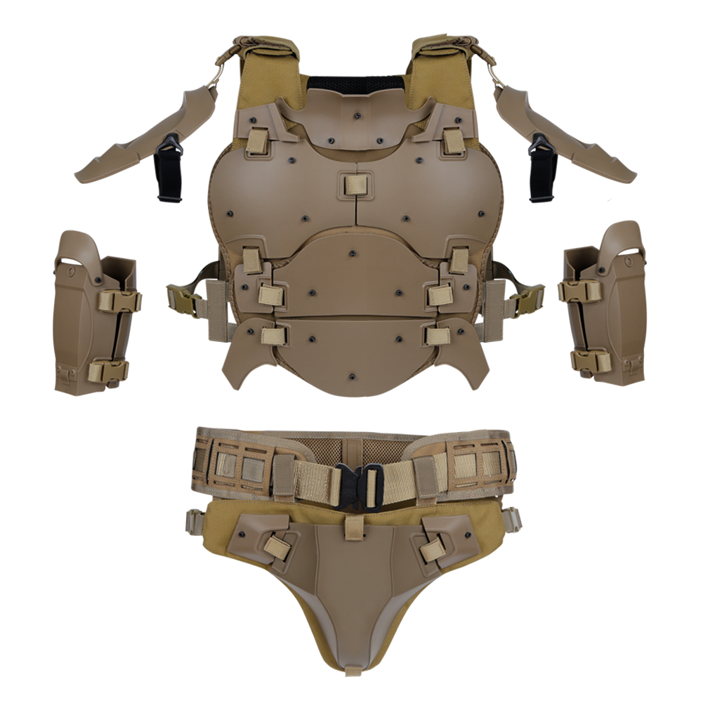 5 in 1 Armor Suit Cosplay Costumes Combat Body Gear Tactical Molle Chest Protector Set - ortacical