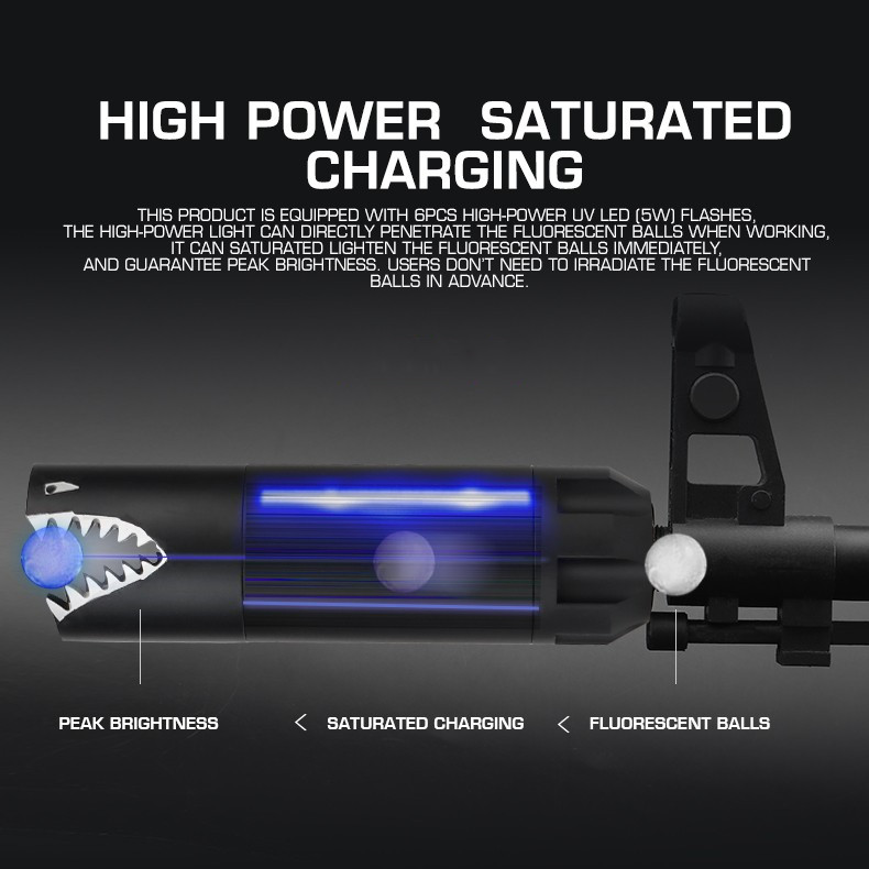Shark Colorful flash suppression 14mm high power enhanced charge tactical luminous induction excitation device - ortacical