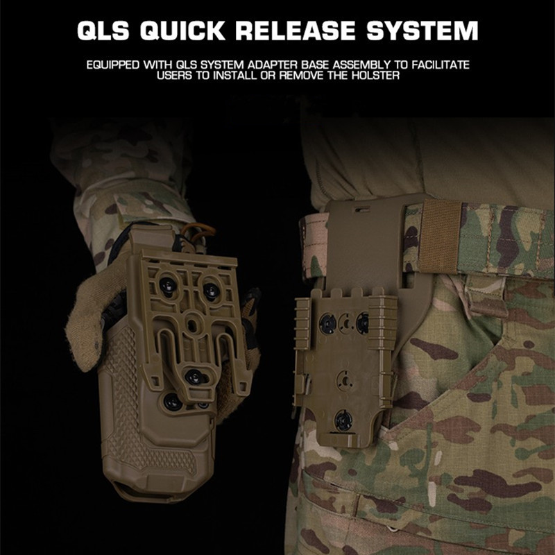 Warfare Universal Pistol Nylon quick Pull sleeve with QLS Quick release system base compatible - ortacical