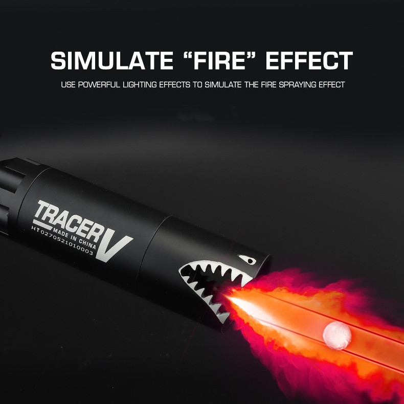 Shark Colorful flash suppression 14mm high power enhanced charge tactical luminous induction excitation device - ortacical