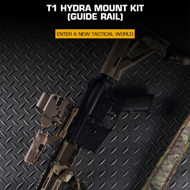 Serpentine T1 lift bracket (rail model) Lightweight alloy Picatini compatible - ortacical