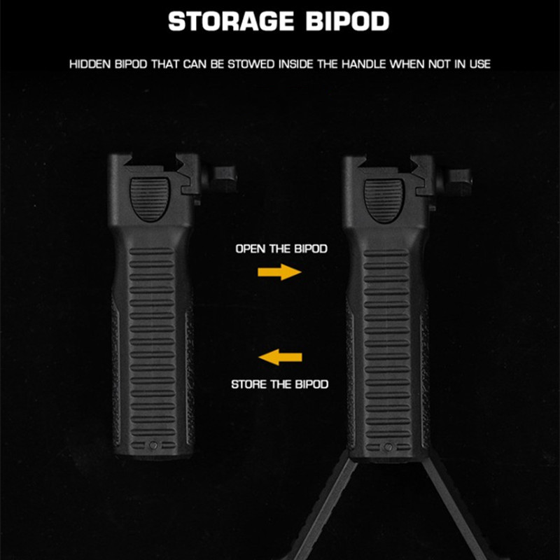 One-click pop-up grip tactical bracketElastic Bipod Grip2.0(20mm) - ortacical