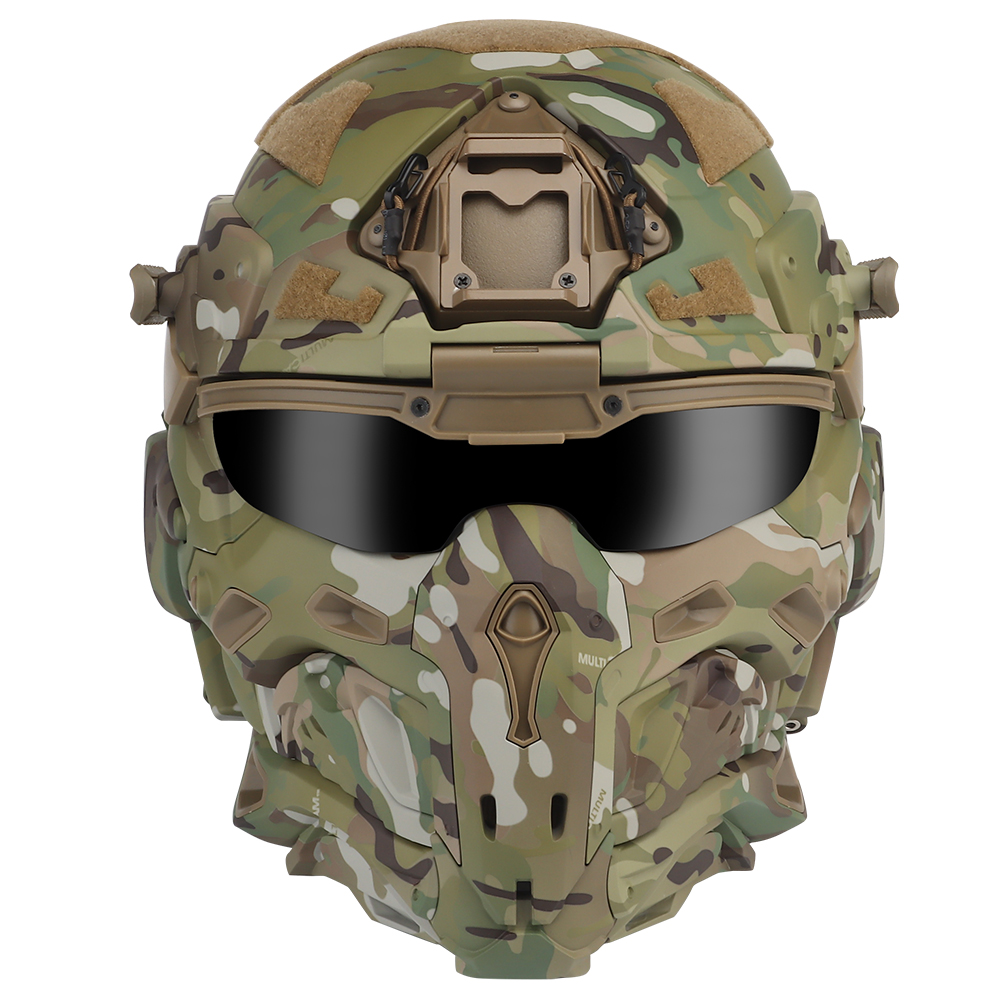 W Assault Helmet Outdoor tactical dress helmet protective mask Integrated helmet modular design - ortacical