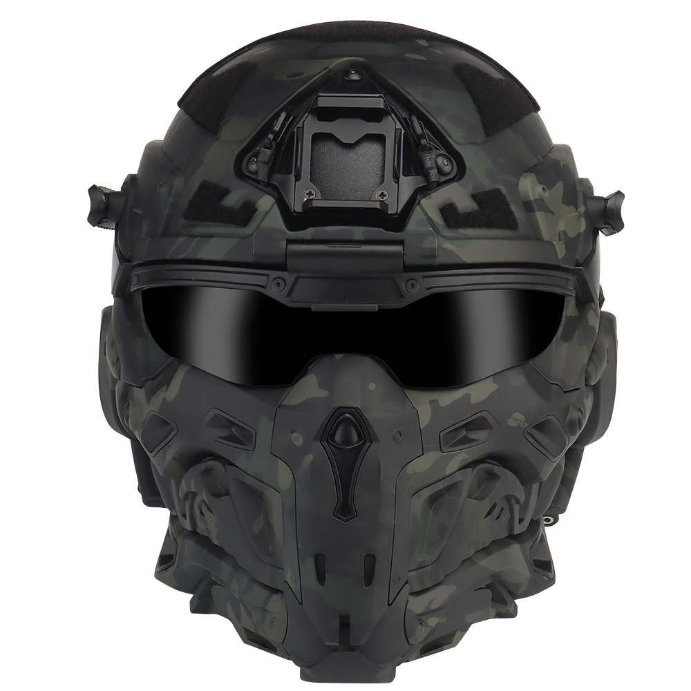 W Assault Helmet Outdoor tactical dress helmet protective mask Integrated helmet modular design - ortacical