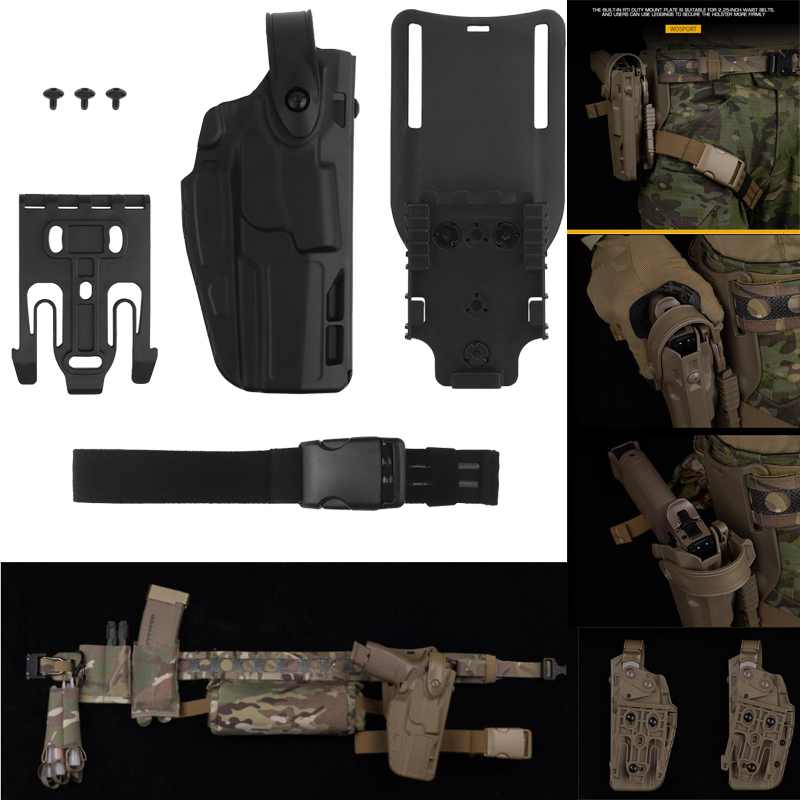 The MK-17 P320 holster comes with lower press plate QLS Quick release system leggings fit belt nylon - ortacical