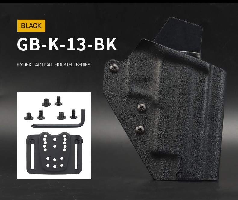 Tactical anti-slip and scratch-resistant MOLLE system fits waist seal belt P226 Kydex with quick-pull sleeve - ortacical