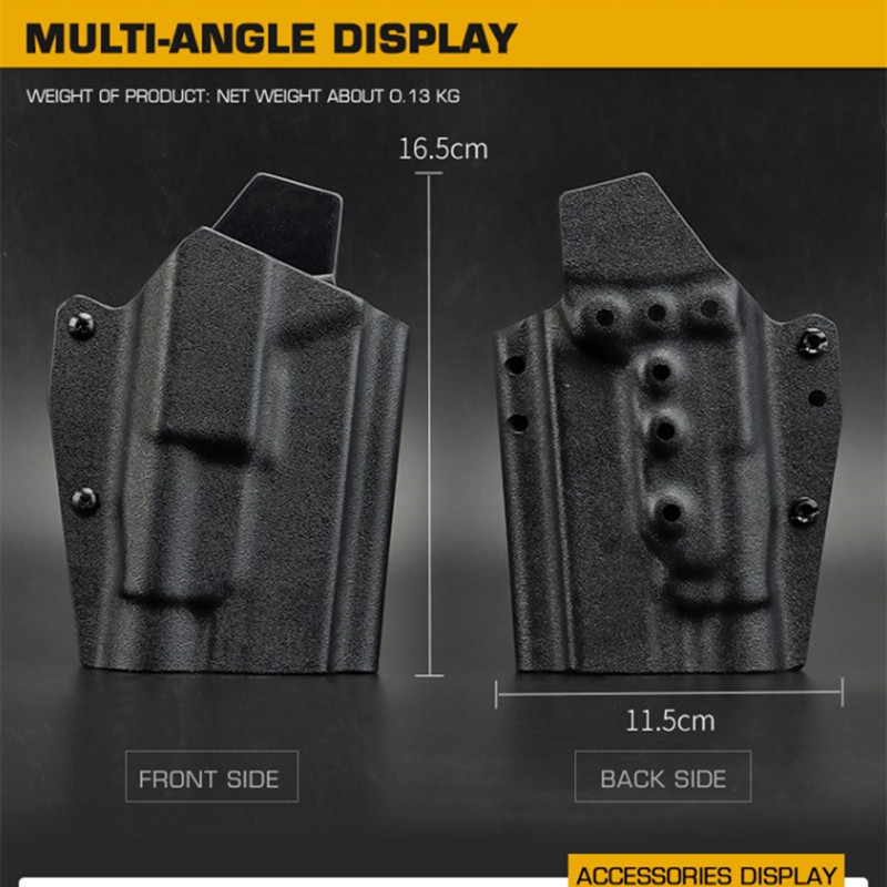 Tactical camouflage Quick draw cover G-TLR Tactical light Quick draw cover Kydex imported material adaptor (GLOCK 17/19 port SPC/19X/45)TLR-1 flashlight - ortacical