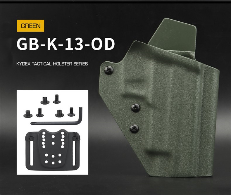 Tactical anti-slip and scratch-resistant MOLLE system fits waist seal belt P226 Kydex with quick-pull sleeve - ortacical