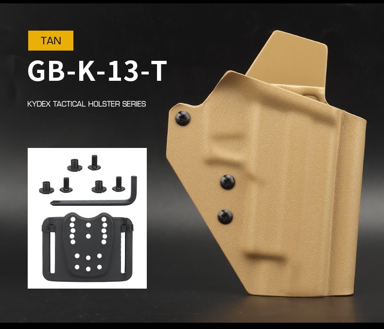 Tactical anti-slip and scratch-resistant MOLLE system fits waist seal belt P226 Kydex with quick-pull sleeve - ortacical