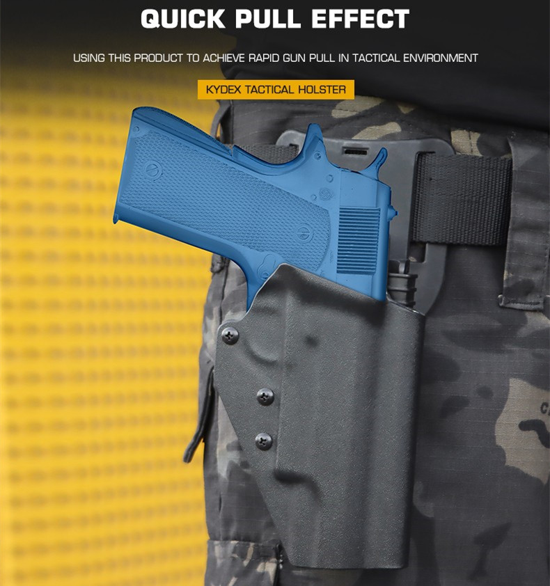 Fit 1911 lightweight adjustable elastic Kydex tactical equipment quick pullout sleeve - ortacical