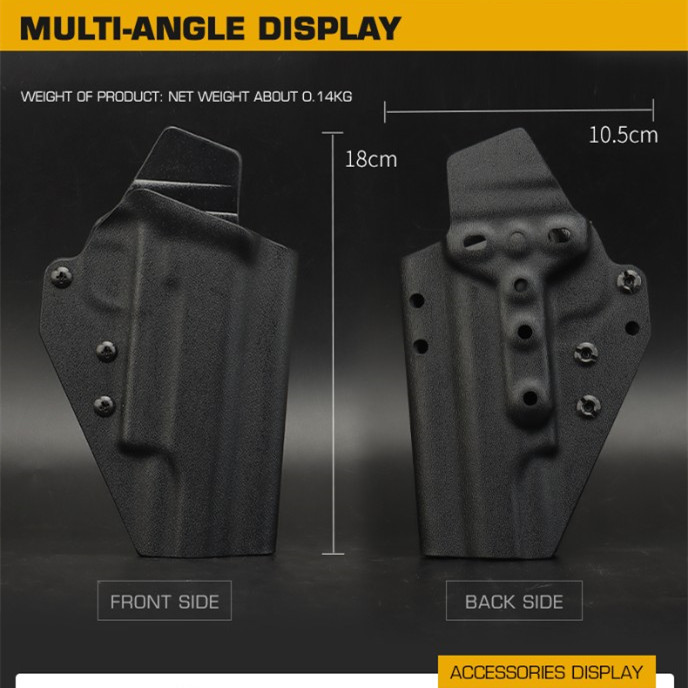 Fit 1911 lightweight adjustable elastic Kydex tactical equipment quick pullout sleeve - ortacical