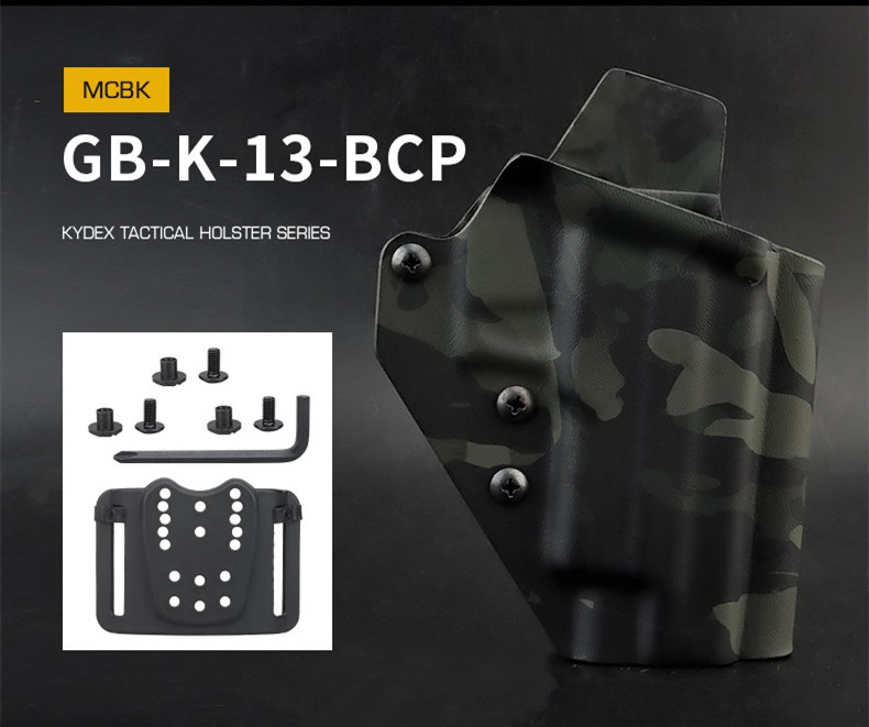 Tactical anti-slip and scratch-resistant MOLLE system fits waist seal belt P226 Kydex with quick-pull sleeve - ortacical