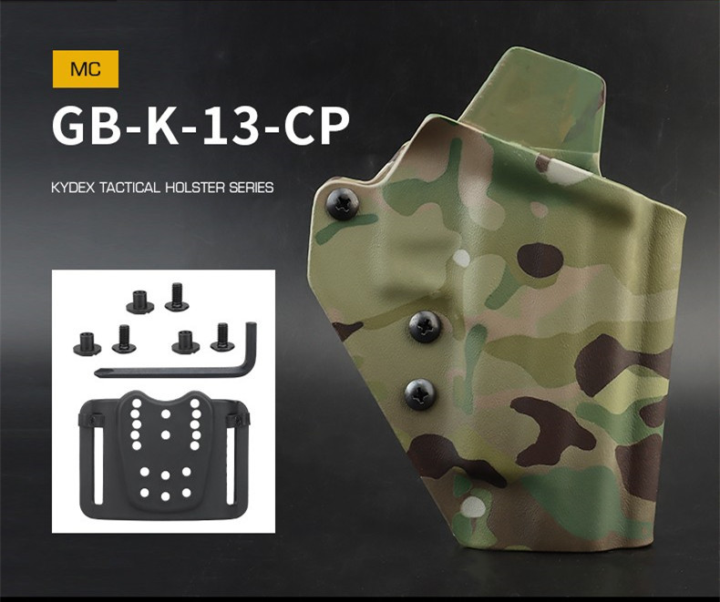 Tactical anti-slip and scratch-resistant MOLLE system fits waist seal belt P226 Kydex with quick-pull sleeve - ortacical