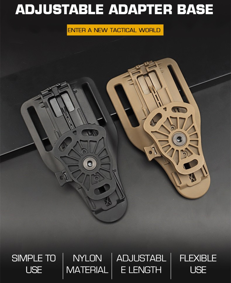 K-plate series can adjust the tactical quick-pull sleeve base nylon material three-speed height Angle - ortacical