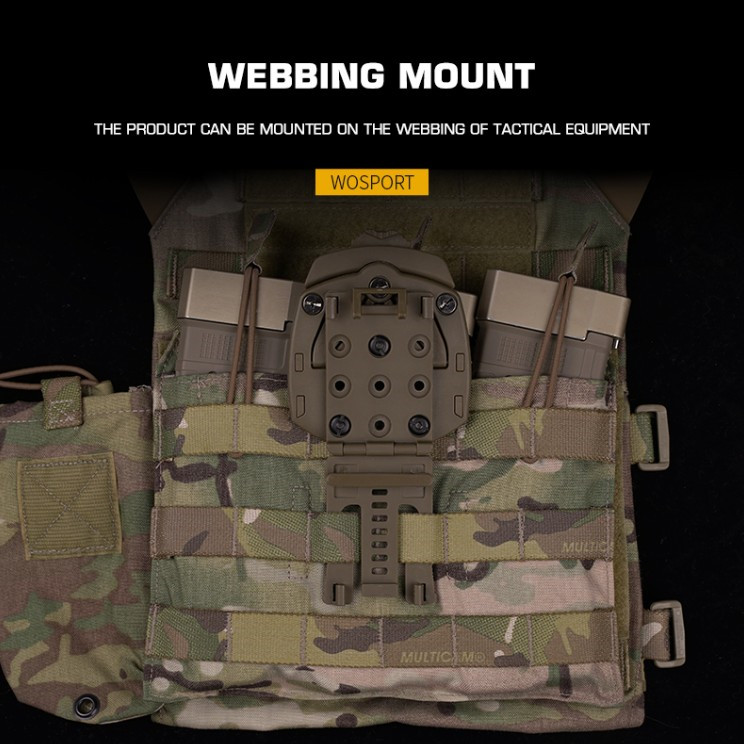 360 degree base adapter (belt) for AlienGear Blackhawk, etc - ortacical