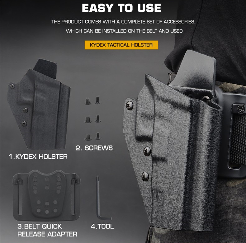 GK-34 standard interface special camouflage quick pull-out sleeve Kydex imported material thickness 3m - ortacical