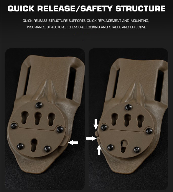 RTI quick remove pressure plate adjustable Angle quick remove safety ADAPTS to G-CODE specification quick mount plate - ortacical