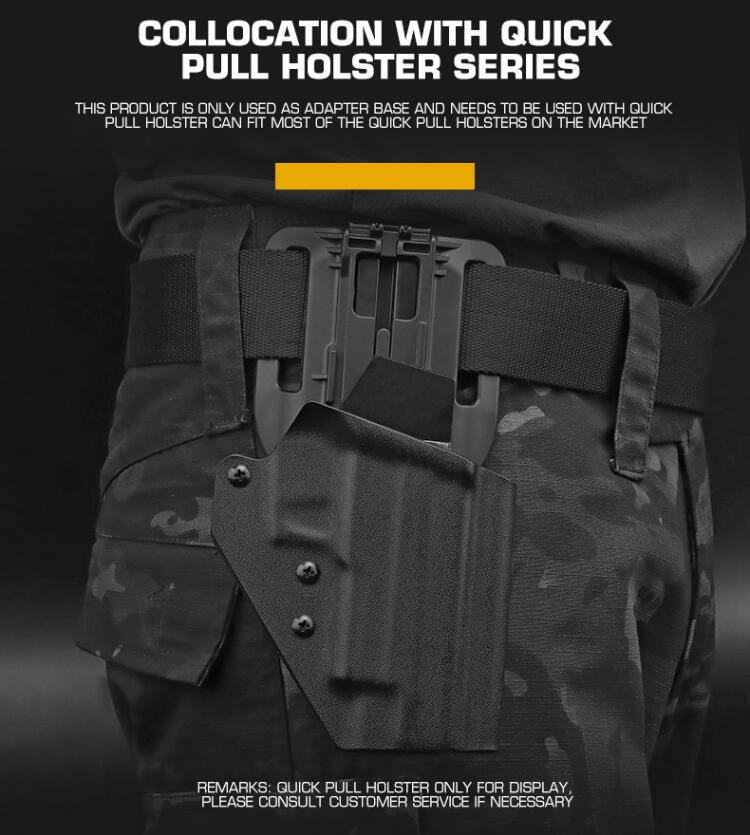 K-plate series can adjust the tactical quick-pull sleeve base nylon material three-speed height Angle - ortacical