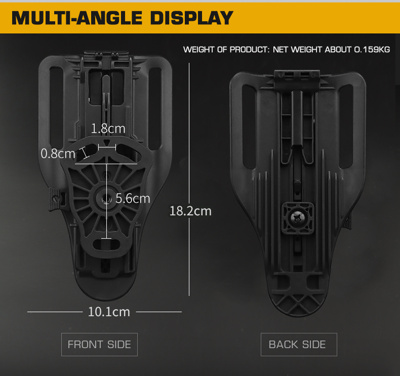 K-plate series can adjust the tactical quick-pull sleeve base nylon material three-speed height Angle - ortacical
