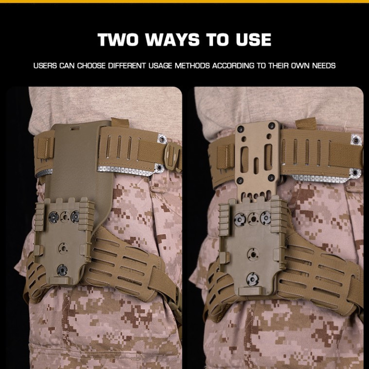 Side Kick V2 style holster mat molle mounts quick-draw holster gaiters - ortacical