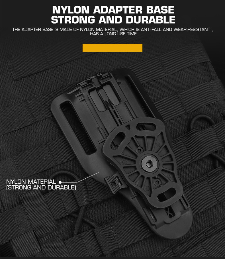K-plate series can adjust the tactical quick-pull sleeve base nylon material three-speed height Angle - ortacical