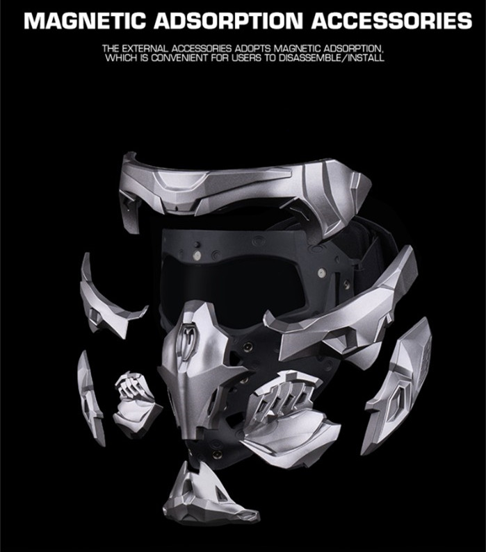 Doomsday - Afterglow mask silver grey carbon fiber color - ortacical